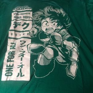 Green MHA Midoriya t shirt